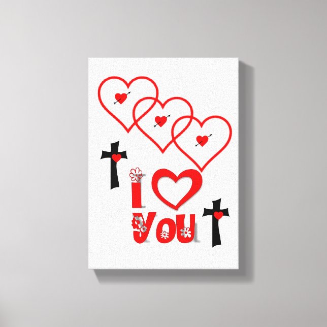 toile étirée Imprimer Saint-Valentin (Recto)