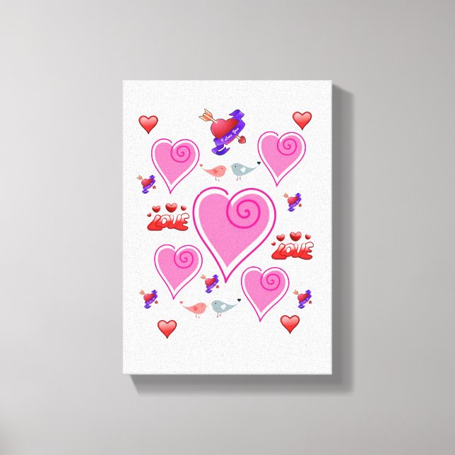 toile étirée Imprimer Saint-Valentin (Recto)