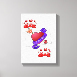 toile étirée Imprimer Saint-Valentin