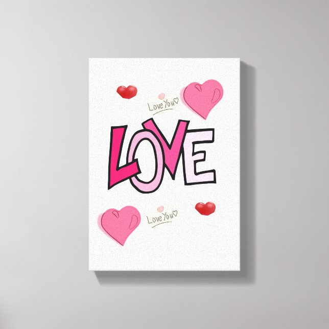 toile étirée Imprimer Saint-Valentin (Recto)