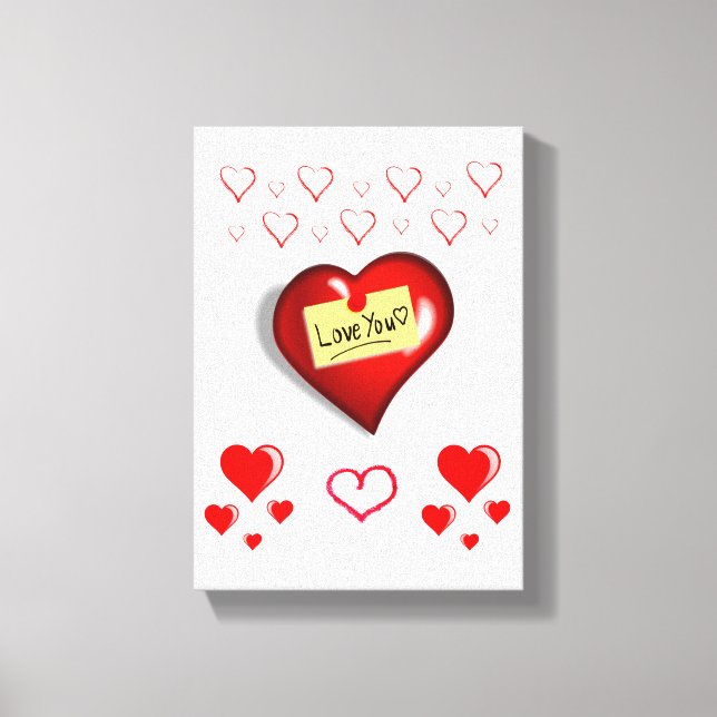 toile étirée Imprimer Saint-Valentin (Recto)