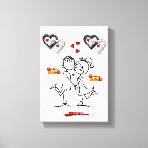 toile étirée Imprimer Saint-Valentin