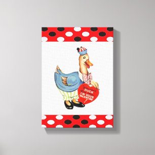 toile étirée Imprimer Saint Valentin Vintage