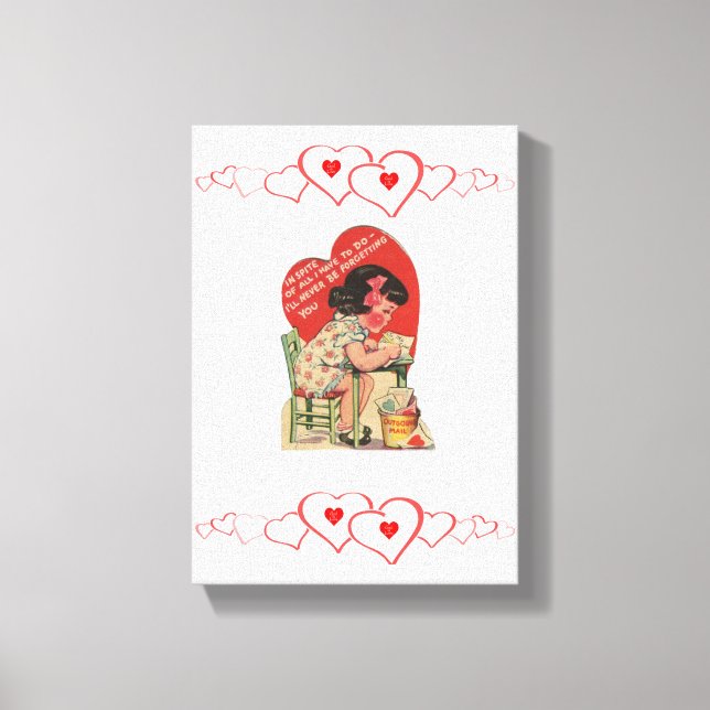 toile étirée Imprimer Saint Valentin Vintage (Recto)