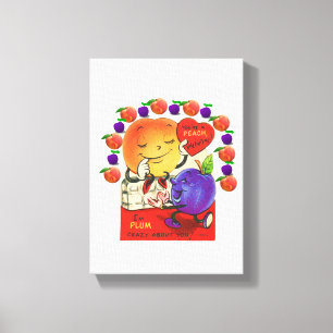 toile étirée Imprimer Saint Valentin Vintage