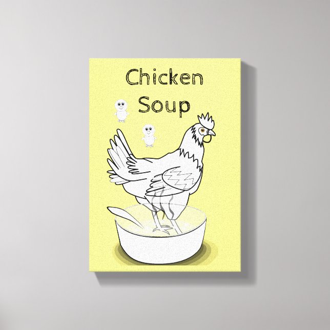 toile étirée Imprimer Soupe de poulet jaune (Recto)