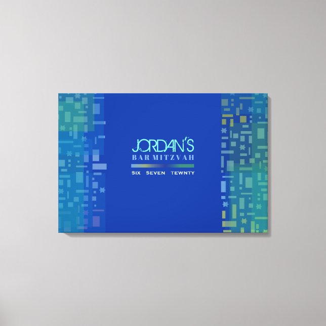 Toile ÉTOILES EN CHUTE & Bat mitzvah CARRÉ Connexion Bur (Recto)