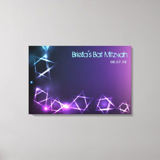 Toile ÉTOILES ET LUMIÈRES Bat mitzvah Connexion Carte mé