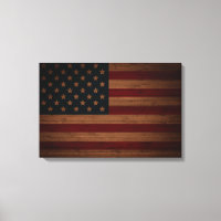 Étoiles et rayures (drapeau américain en bois vint