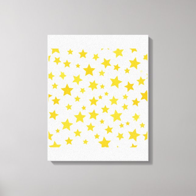 Toile étoiles jaunes sur fond blanc (Recto)