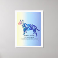 Être comme ouragan et tigre BULL TERRIER art
