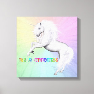 Toile Être une licorne