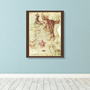 Toile Étude de Michel-Ange pour une Sibylle libyenne