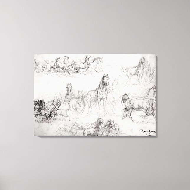 Toile Étude des chevaux (Recto)