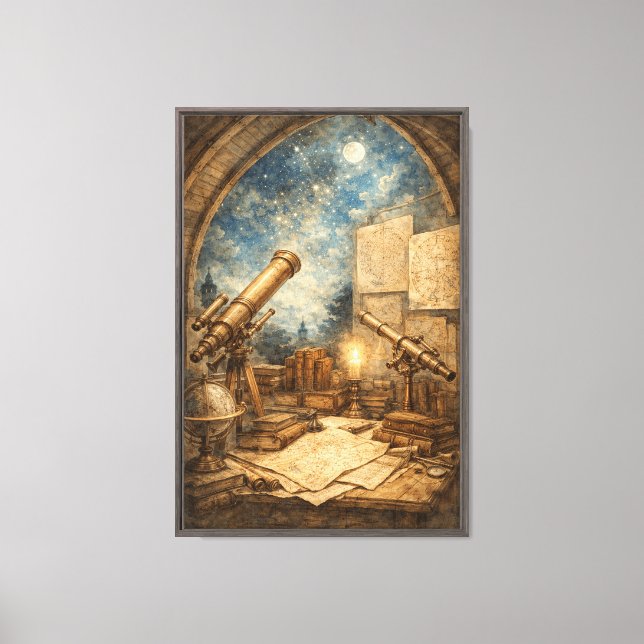 Toile Étude d'observatoire céleste (Recto)