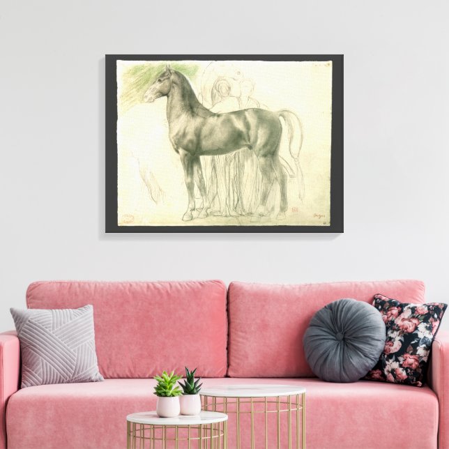 Toile Étude d'un cheval par Edgar Degas, Beaux-arts vint (Insitu(Salon))