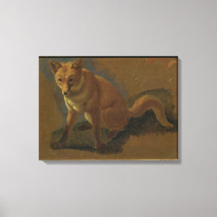 Toile Étude d'un Fox (huile sur le panneau)