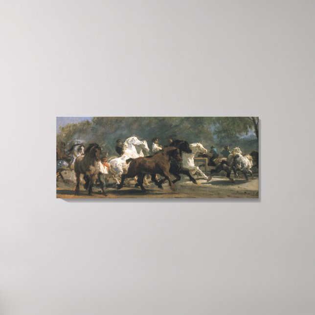 Toile Étude pour le marché du cheval, 1900 (Recto)