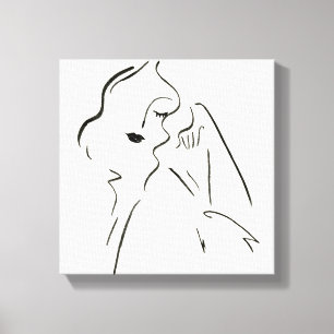 Toile Étude simple - croquis de Madame