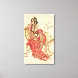 Toile Études vintages de charme - Madame Sitting