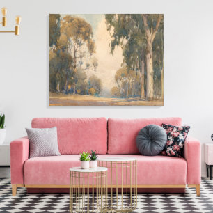 Toile Eucalyptus (1922) – Aquarelle botanique délicate