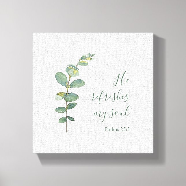 Toile Eucalyptus d'origine Écriture biblique (Recto)