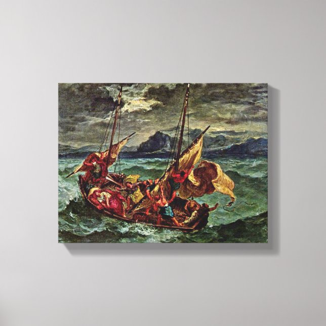 Toile Eugene Delacroix - Le Christ dans la mer de Galilé (Recto)