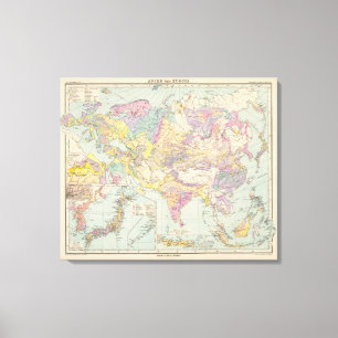 Toile Europa d'Asien u - carte d'atlas de l'Asie et de