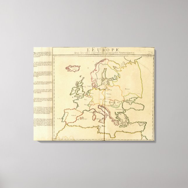 Toile Europe et grandes villes (Recto)