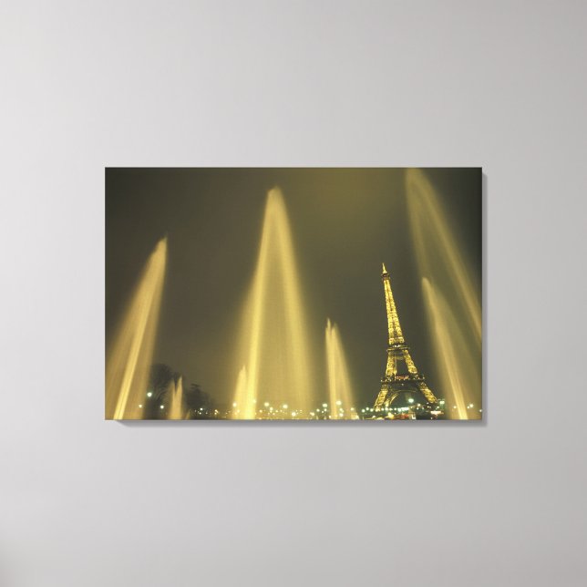 Toile Europe, France, Paris, Tour Eiffel, soirée (Recto)