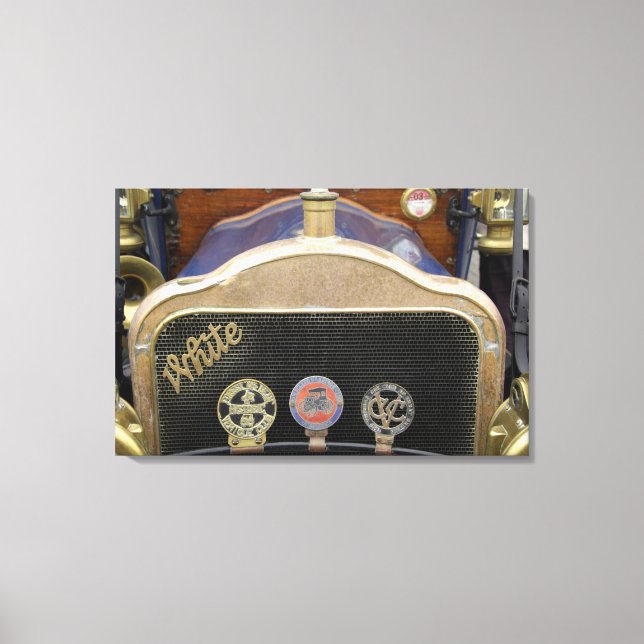 Toile Europe, Irlande, Dublin. Auto ancienne, Blanche (Recto)