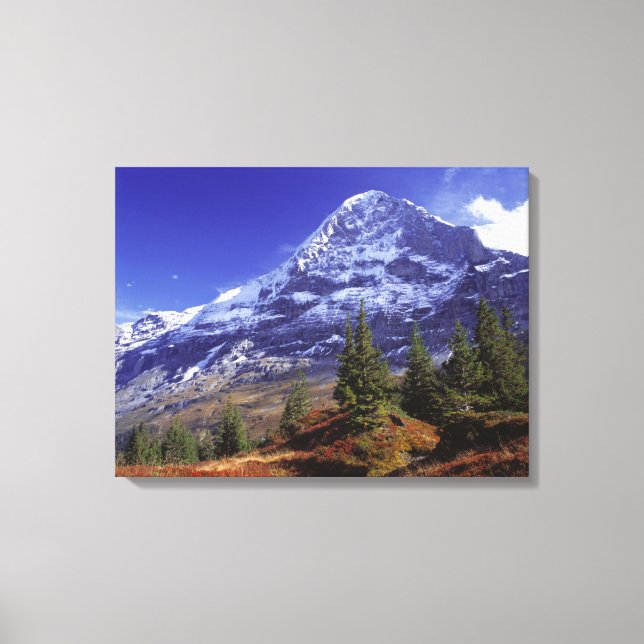 Toile Europe, Suisse, Eiger. Les couleurs d'automne abon (Recto)