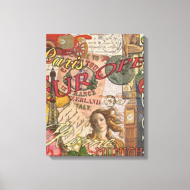 Toile Europe Travel Vintage (Recto)