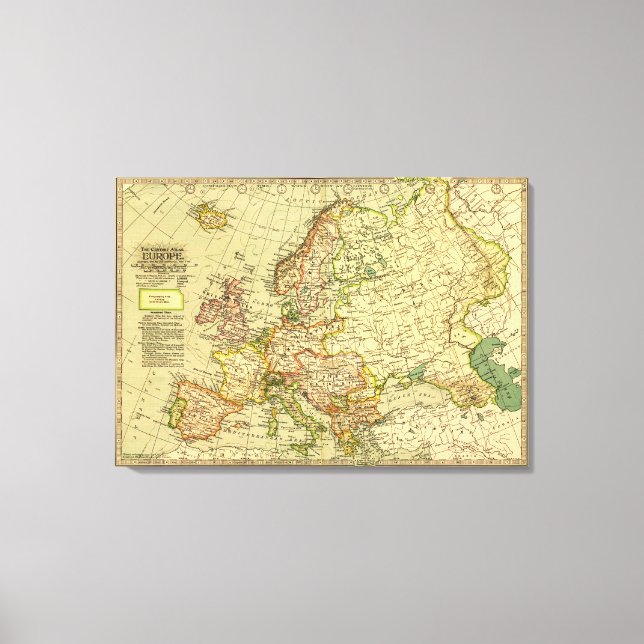 Toile EuropeCarte panoramiqueEurope (Recto)