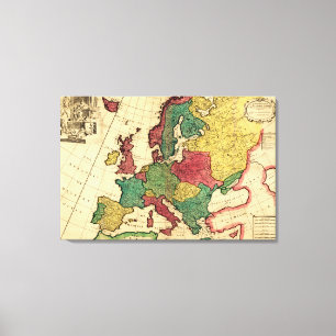 Toile EuropePanoramic MapEurope