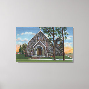 Toile Evanston, WY - église de vue de St Mary Magdalene