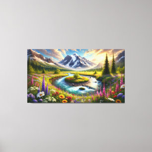 Toile Évasion Éthérée de la Montagne - Symphonie de la N