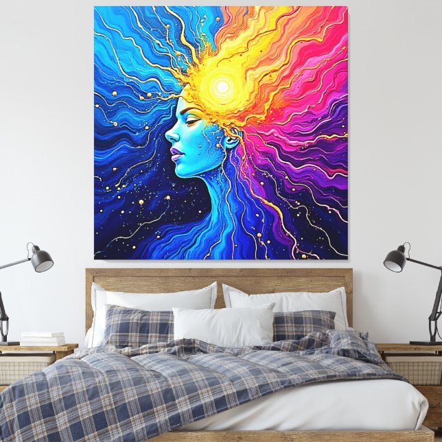 Toile Éveil de l'esprit cosmique radiant (Insitu(Chambre))
