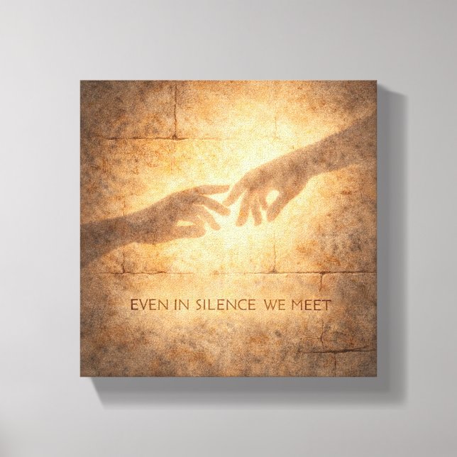 Toile Even in Silence We Meet Minimal Spiritual Wall Art (Recto)