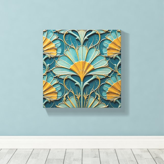 Toile Éventail de récif corallien (Insitu (Plancher de Bois))