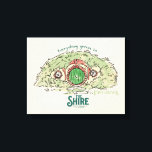 Toile Everything Grows in THE SHIRE™<br><div class="desc">Bring a little piece of Middle-Earth™ to your everyday with this charming Lord of the Rings™ design inspired by the cozy hills of Hobbiton. Featuring a storybook-style hobbit hole with its iconic round green door tucked into a lush hillside, the artwork is paired with the beloved phrase, “Everything grows in...</div>