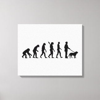 Toile Evolution Marchez le chien