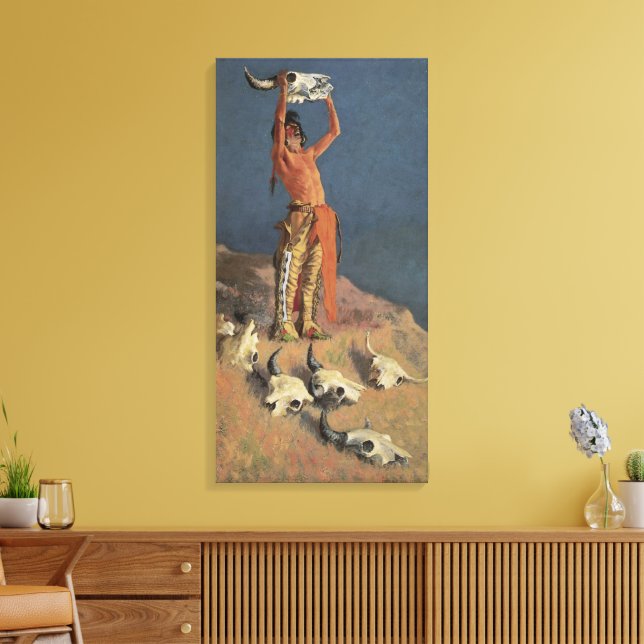 Toile Évoquer le retour du Bison par Frederic Remington (Insitu(Salon))