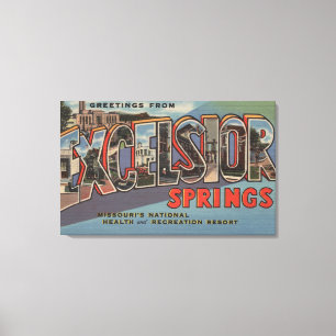 Toile Excelsior Springs, Missouri - grande lettre