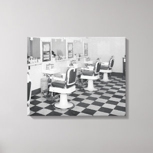 Toile Executive Barber Shop, 1935. Photo vintage