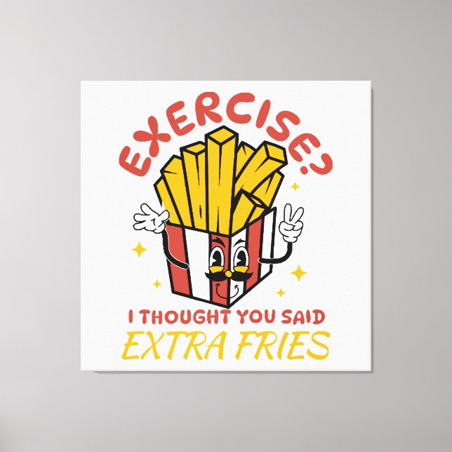 Toile Exercice Je croyais que vous aviez dit des frites  (Recto)