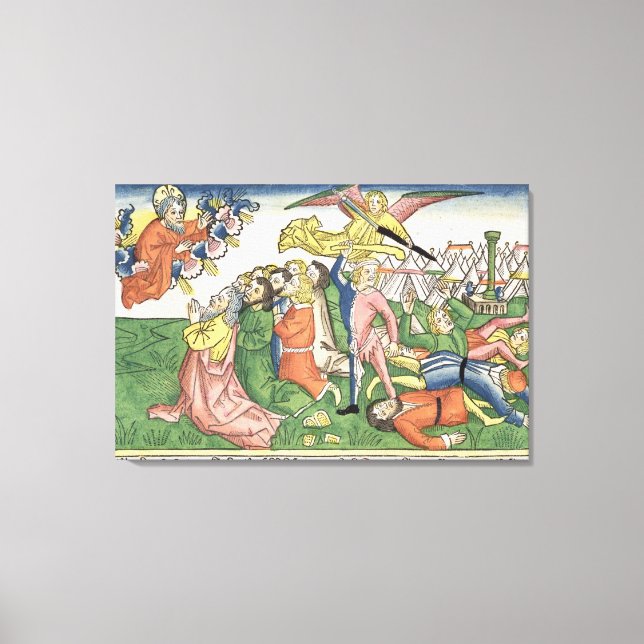 Toile exodus 32 15-23 Moïse breaking the stone tablets, (Recto)