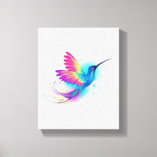 Toile Exotic Rainbow Hummingbird (Recto)