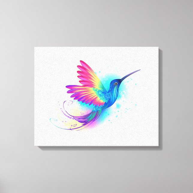 Toile Exotic Rainbow Hummingbird (Recto)
