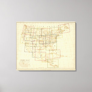 Toile Explication de carte d'index des signes utilisés